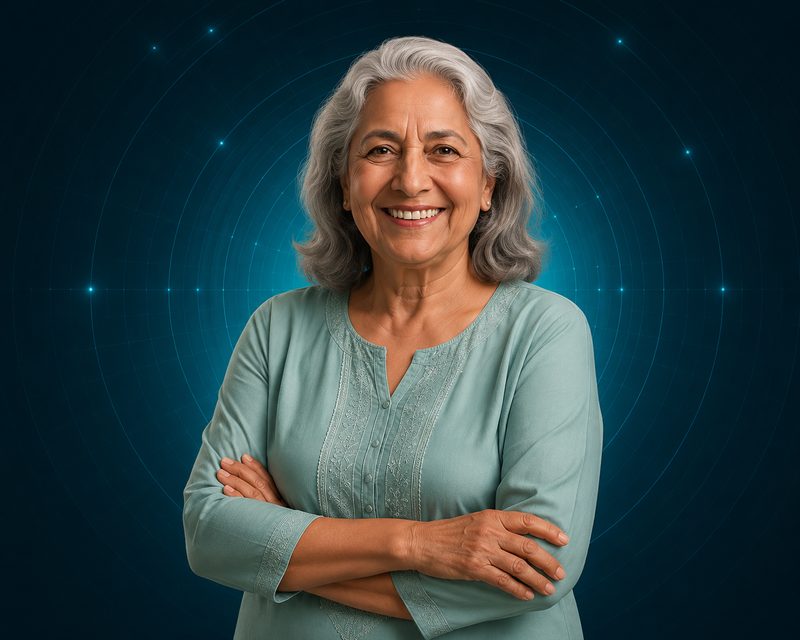 Senior woman confident with Aarolife